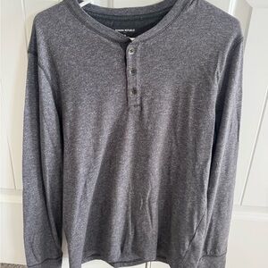 Banana Republic Charcoal Long Sleeve Henley
